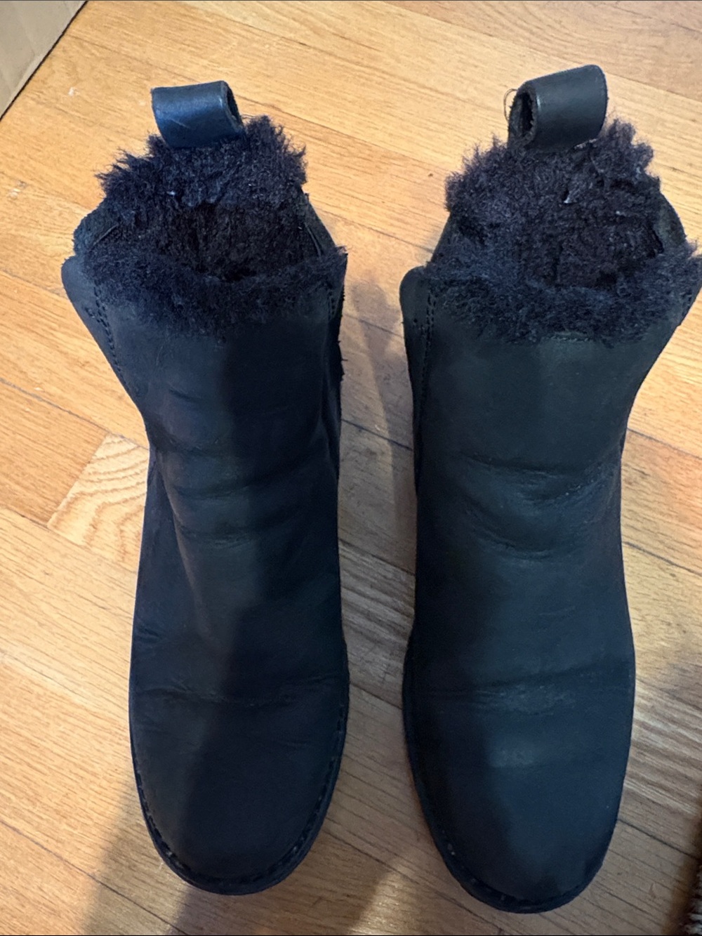 EMU Australia Black Fur-Lined Women's Winter Ankle Boots
